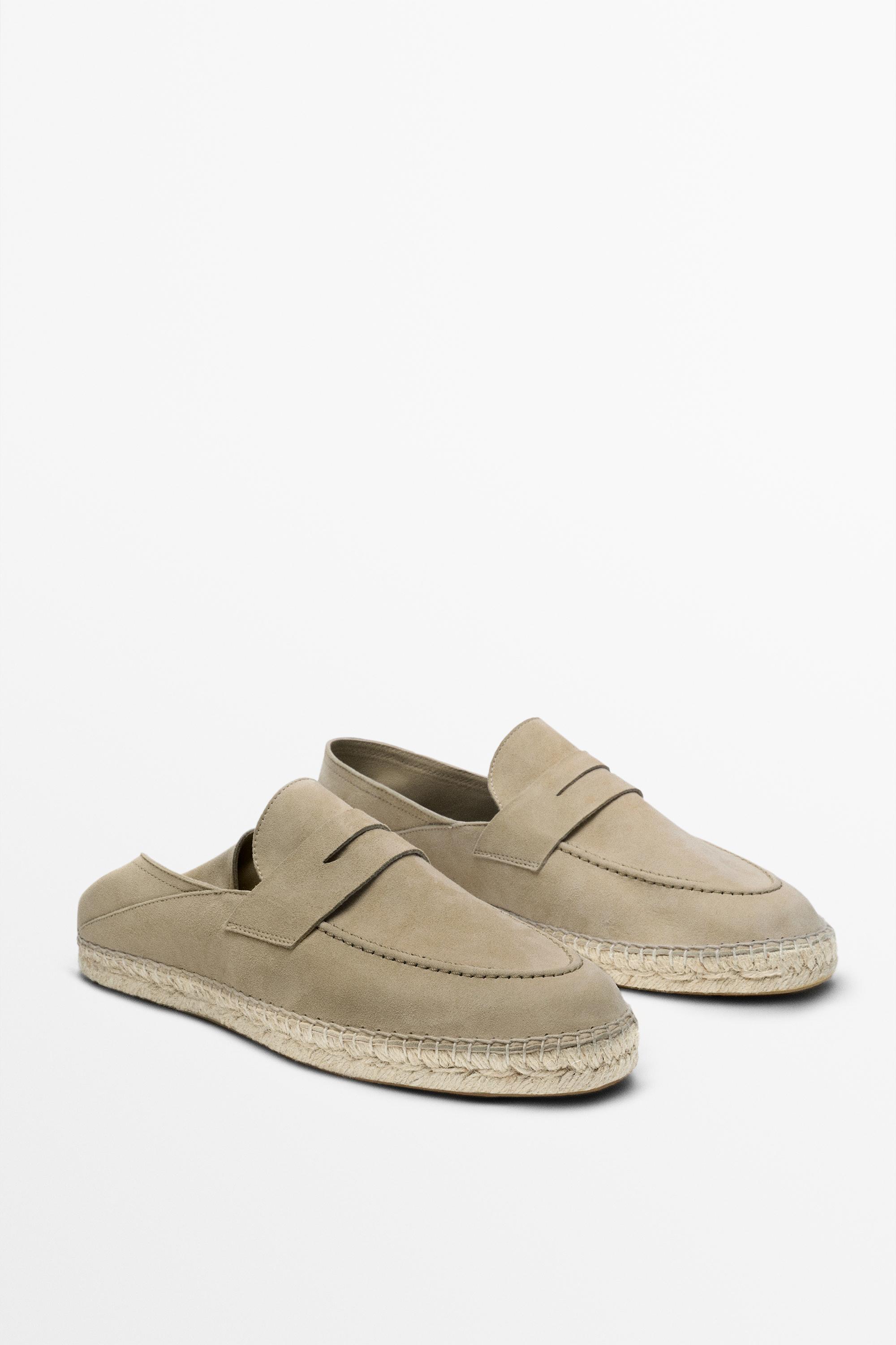 Espadrille style mocassin en daim